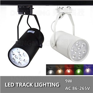 2pcs/lot 9W track light energy saving 780LM White/Black Ce&amp;Rohs AC85-265V Super bright Warm white/white LED Rail Light
