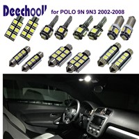 deechooll 10pcs Car LED Light for VW POLO 9N 9N3,White Interior Lights bulbs for Volkswagen POLO 6Q 9N 9N3 2002-2008 Dome Light