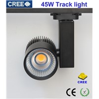 100-240v 45w Black/white Housing  80ra Cree Cob Led Track Light 60 Degree Beam Angle Ce Rohs