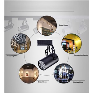 18W Black Shell LED Rail Track Ceiling Spot Light Lamp Cabinet Pure/Warm White Commercial Lighting for Shopping Mall Show room