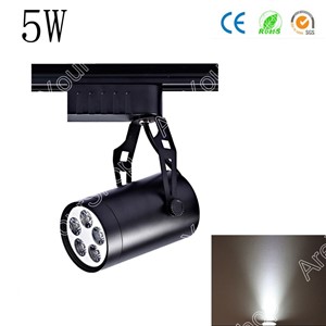 Areyourshop 2 Colors 5W AC LED Track Rail Ceiling Spot Light Downlight Shop Lamp Aluminum Black Whit