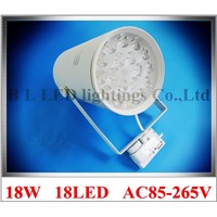high power LED rail spot lamp light LED track light spotlight 18W AC85-265V 18LED 18*1W white/warm white CE ROHS