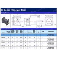 Nema23 Motor Planetary Reduction Ratio 1:4 planet gearbox 57mm motor speed reducer Planetary Gearbox high quality !!