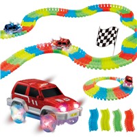 Magic Glowing Car Race Track 2017 Miraculous Assembly Bend Flex Set Hot Wheels Car Toy Flashing Lights Flash in the Dark Toys