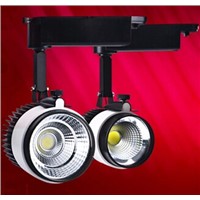 Retail Sale 30W LED track lighting AC85-265V aluminum white+black shell rail ceiling light spotlight