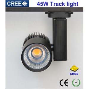 100-240V 45W Black/White Housing  80Ra CREE COB LED Track Light 60 degree beam angle CE Rohs