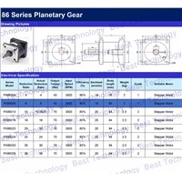 Nema34 Motor Planetary Reduction Ratio 1:6 planet gearbox 86mm motor speed reducer, High Torque high quality !!