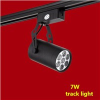 4pcs/lot 7W Noverty led track lighting AC85-265V aluminum white and black shell rail ceiling light spotlight best price