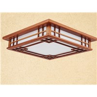 Asian Chinese/Japanese Style Ceiling Lamp Led Mahogany Finish Wood Lights Ceiling Lamps Bedroom Living Room Decorations Lighting