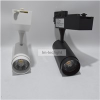 4 wire 3 circuit track light 20W in white black track head Bridgelux 3000K 4000K 6000K LED spotlight rail free ship 20pcs/lot