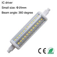 10pcs/lot 5W 10W 360 degree mini led R7S bulb lamp 78mm 118mm SMD2835 LED source Aluminum+PC AC110-240V