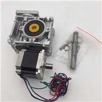 Nema23 Worm Geared 10:1 Gearbox 57mm Stepper Motor L76mm 3A 4Lead Hybrid Stepper Speed Reducer Kit