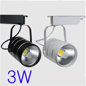 3W AC90-260V Track Led Spotlight White/Black Body Aluminum Material