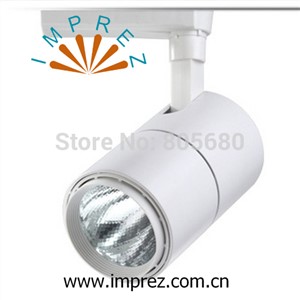 free shipping 20W COB Led Track Light LED Rail Spotlight shopping mall usage black and white housing warm white cold white