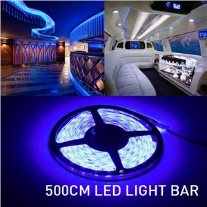 Led Strip Lights, Light Outdoor Strips 16.4ft 5M 300 Leds 2835 Waterproof Blue Lighting White PCB Power Supply For Home and Kitc