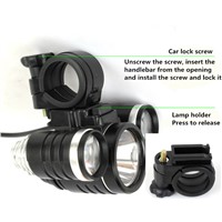 5Pcs/set Bike Bicycle Front Light 3Led T6 headlight rechargeable(Battery case+Headband+Bicycle clip+Battery box cloth cover+Box)