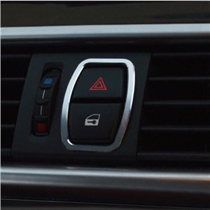 Hot Car Dashboard Dash Warning Lights Alert Push Button Door Lock Switch Trim Ring Cover For 5 Series F10 F18 , car styling