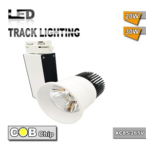 2015 new product 20W COB track light led AC85~265V black add white body decorative cloth store led spot track lighting