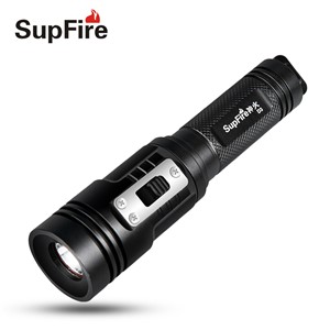 Professional Diving Torch D3 Flashlight SupFire Original LED Light Tactical Military Dive Torch Light with 18650 Battery S007