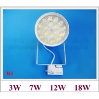 high power LED rail spot lamp light LED track light tracking light indoor AC85V-265V input 3W 7W 12W 18W aluminum CE ROHS