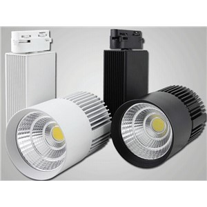 Free Shipping White Black COB LED track light 30W LED track spot light ceiling LED track spotlight 30W LED track lamp AC85-265V