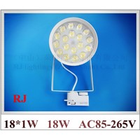 high power LED rail spot lamp light LED track light spotlight 18W AC85-265V 18LED 18*1W white/warm white CE ROHS