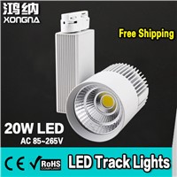 Free Shipping 20W COB LED Track Lights with Epistar LED Chip Commercial Lighting 2 Years Warranty