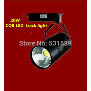 10pcs/lot Free shipping 20w LED Track Spotlight 85~100LM/W Track light AC85~265V,Integrated chips 2 PIN