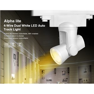 Milight AC110V-260V 25W 4 wire Dual White LED Auto Track Light color temperature adjustable CC/CW CCT 99 groups tracking light