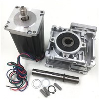 Nema23 Worm Gearbox Ratio 10:1 Hybrid 2phase Stepper Motor L112mm 4.2A Speed Reducer Kit for Router Machine