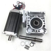Nema23 Stepper Motor L112mm 4.2A Geared Ratio 7.5:1 Worm Gearbox Speed Reducer Kit for CNC Router Machine