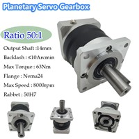 Gear Ratio 50:1 Planetary Servo Speed Reducer Nema24 Gearbox &amp;amp;lt;10ARCMIN Backlash for 60mm Servo Motor CNC