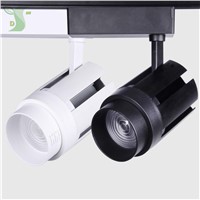 20pcs/lot 20w 30w led track cob light zoom rail light common rail ac85-265v 2800k 4000k 6000k white black color Zoomable light