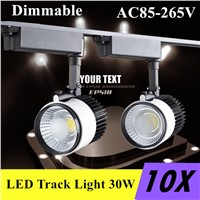 LED Track Light 30W Dimmable COB Rail Lights Spotlight Replace 300W Halogen Lamp Clothing Shop Shoe Shop 110V 220V