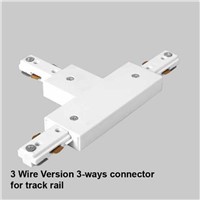 10pcs/lot 3 Wire Track light rail Connector Track fitting LED Track Rail Connector Track Connectors 3 -way Connector