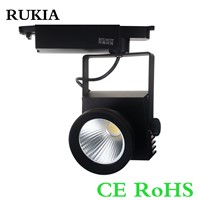 RUKIA New Industrial track lighting Square led spot schiene kleidung rail lamp LED Track light system Black white aluminum
