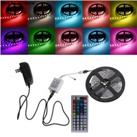 RGB Non Waterproof 300 LED 5050 SMD Multicolor Strip Light 44 Key Remote DC 12V 36W US Plug