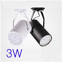 3W AC90-260V Aluminum Material Led Track Light Spot Light For Clothes Shop White/Black Body