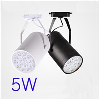 5W AC90-260V Aluminum Material Led Track Lighting Shop Led Lighting Small Size Black/White Shell