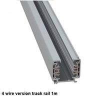 5pcs/lot Track Rail 3 Phase Circuit 4 Wire LED Track Light Rail Lighting Global Track System Universal Rails Track Lamp Rail 1m