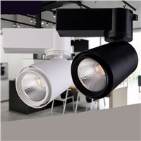 Wholesale New cob track rail spot 20W 30W CREE COB LED Track Light Spot Wall Lamp Spotlight Tracking LED AC110V/240V