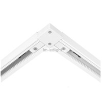 LED Track lighting rail L connector in white black 2 wire rail connector L 90 degree corner rail track connector free ship