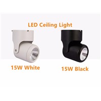 18pcs Dimmable 15W 20W COB LED Track Lighting  AC110V 120V 220V 230V Indoor track lamps Rail Spotlights Black&amp;White