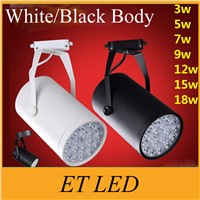 wholesale led track light 3w 5w 7w 9w 12w 18w high power rail light ac85-265v cold white clothing store furniture Lighting UL CE