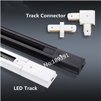 20XPCS  DHL 1m Led track light rail connector,track rail,Universal two-wire  rails,aluminum track,lighting fixtures,Black,White