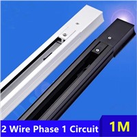 2 Wire Phase 1 Circuit 1m LED track rail Track light rail connectors Universal rails aluminum track,lighting fixtures Free Shipp