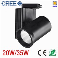 LED Track Light Rail Spot Light Spotlight Lamp CREE COB 20W 35W 24 Degree 3000K 4000K 6000K Aluminum Track Lighting Fixture DHL