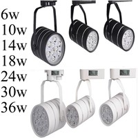 20pcs/lot Led Rail Track Light Lamp 18w 24w 30w 36w Led Ceiling Down light Spotlight for clothing shop shose store AC85-265V CE