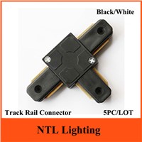 Freeship 5PC/LOT New LED Track light Rail Connector For Tracking lights lamp connect fixture accessories Black white color