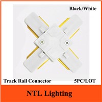 Freeship 5PC/LOT New LED Track light Rail Connector For Tracking lights lamp connect fixture accessories Black white color